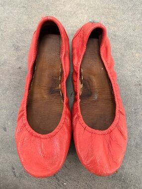 Tieks Red Leather Ballet Flats